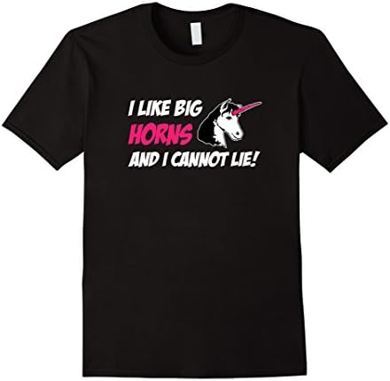 Men's Unicorn - I Like BIG HORNS T-Shirt Medium Black