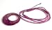 Fashion necklace 725 purple hoop pendant on leather and beaded straps