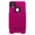 Otterbox Commuter Series Hybrid Case for iPhone 4 & 4S  - Retail Packaging - AVON Hot Pink/White