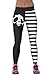 Timemory Woman's Skull Printing Stretch Seamless Active Full Leggings (One Size)