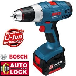 Bosch GSR 14,4 V-Li Akku-Bohrschrauber inkl. 2 Akkus Akku-Bohrschrauber [mit Ladegerät und Koffer ]
