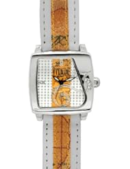 Prima Classe Womens PCD 928S/FF Square White and Silver Dial Silver Geo-Design Crystal Watch