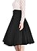 Miusol Women's Vintage High Waist A-line Retro Casual Swing Skirt