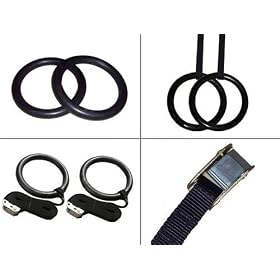 Olympus Gymnastic Rings For Bodyweight Excercising, Suspension Training - Taking your body to a new level of strength & endurance. Part of the Columbia-Bookfest� PowerCords products.