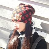 【真田六文銭・雁金】ニットキャップ（赤黒）