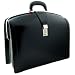 PRATESI ITALIAN LEATHER BRIEFCASE BRUNELLESCHI BLACK FOR LAPTOP (35RN120/B)