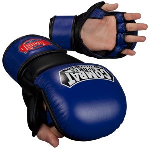 Combat Sports MMA Safety Sparring Gloves Blue/Black Large)