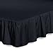 Utopia Bedding Bed Ruffle - Easy Fit with 15 Inch Tailored Drop - Hotel Quality, Shrinkage and Fade Resistant (Twin, Black)