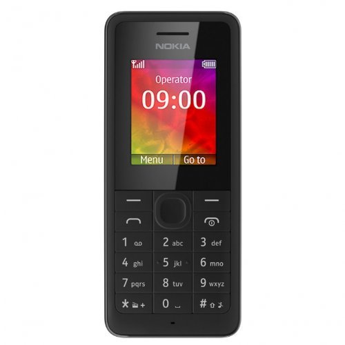 Nokia 106 Unlocked Dual-Band 850/1900 GSM Phone with Flashlight (Black)