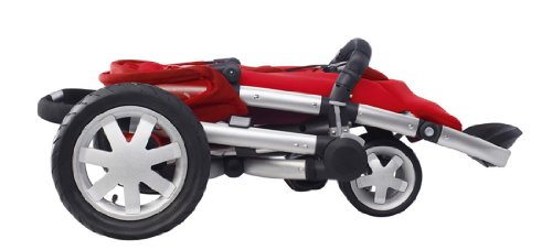 Imagen 6 de Quinny 60304990 Buzz 3 - Silla de paseo con cesta, capota, protector para la lluvia y adaptador para capazo (3 ruedas), color rojo