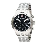 Wenger Men's 77009 AeroGraph Chrono Black Dial Steel Bracelet Watch