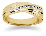 0.24 ctw. Men's Round Diamond Wedding Band in 14K Yellow Gold