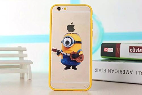 TPGLOBE Iphone 6 Plus/6s Plus 5.5'' 3D Case, Cute Cartoon Despicable Ultra Thin and Light clear Soft Silicone Minion with Ring kickstand Holder Case Cover for Apple Iphone 6 Plus/6s Plus 5.5 inch