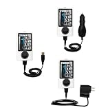 Deluxe Kit for the Microsoft Zune Gen2 includes a USB cable with Car and Wall Charger - Gomadic Brand w/ TipExchange Technology