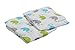 Bacati - Elephants Silky Soft Breathable 100% Cotton Muslin Baby Crib Fitted Sheets - Fits Standard 28 x 52 x 5 Crib & Toddler Mattresses (Aqua/Lime/Grey)