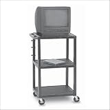 Peerless Adjustable Height Multi-Purpose Cart JCT-P1642E - Cart for TV - steel - black - screen size: up to 20