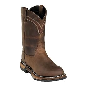 Buy Mens Rocky 10 EH Comfortable Durable Leather Pull-On Casual Cowboy Boots by Rocky Boot Company