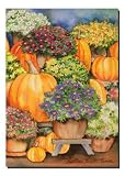 Pumpkins & Mums - Toland Standard Flag - 28 Inches X 40 Inches