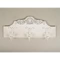 Wandgarderobe "ADONA" aus Holz mit 3 Haken Landhausstil weiss 53 x 25 cm USED LOOK