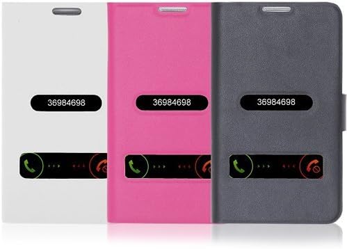 Stylish Book Type Leather Flip Folio Case Cover for Samsung Galaxy Note N7000, All Around Protection From Daily Wear &amp; Tear. - Pink