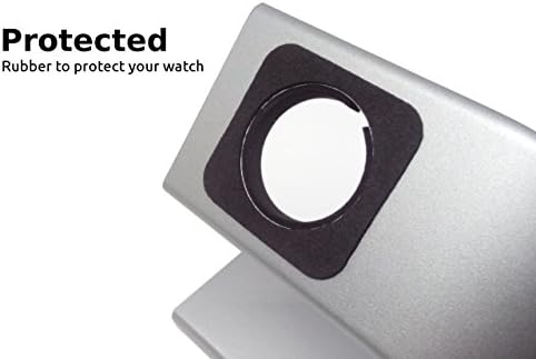 Apple Watch Stand Aluminium, Charging Dock with Rubber Protection (Dark Gray/Space Gray)