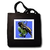Maryland State Bird Baltimore Oriole - Black Tote Bag JUMBO 20w X 15h X 5d