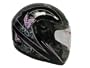 TMS Black Pink Butterfly Street Sport Bike Motorcycle Full Face Helmet DOT (Medium)