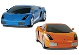 Scalextric C3130 1:32 Scale Lamborghini Gallardo Super Resistant Car (Twin Pack, Orange/ Blue)