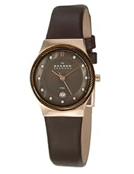 Skagen Leather Womens Quartz Watch 880LRLDD