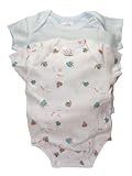 2 Pack of Short Sleeve Onezie Bodysuits by Baby's Own - Blue - 12 Mths