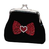 Geldbrse RED BOW mit funkelnder Applikation