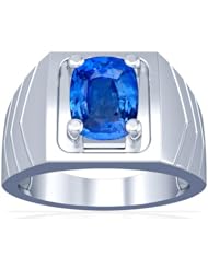 Platinum Cushion Cut Blue Sapphire Solitaire Ring