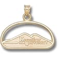 Kennesaw State Owls Solid 10K Gold Oval Mountain Logo Pendant