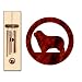 Bearded Collie Wind Chimes X-SMALL Bronze