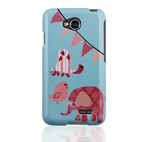 IMAX Color Hard Case Phone Cover for LG Optimus L70 D325 MS323 (Metro PCS) (Elephant)