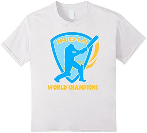 Kids India Cricket Jersey World Champions Tshirt 12 White