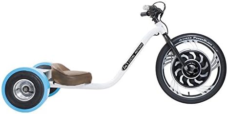 Verrado Handmade Steel Frame and Cushioned Seat Electric Drift Trike with Front Wheel Electric Hub Motor