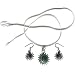 Anniversary Gift for Her Silver Onyx Pendant Earrings Set (gpers036)