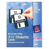 AVE6490 Removable Laser Labels, 3-1/2,375/BX, White