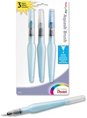 Pentel Arts Aquash Water Brush Assorted Tips, Pack of 3 (FRHBFMBP3)