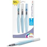 Pentel Arts Aquash Water Brush Assorted Tips, Pack of 3 (FRHBFMBP3)