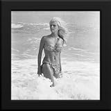 When Dinosaurs Ruled The Earth Custom Framed 12x12 B&W Photo (Victoria Vetri)