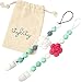 Pacifier Clip Girl with BPA Free Silicone Teether, 2 Pack