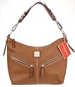 Dooney & Bourke All Weather Leather Hobo Bag Saddle Brown
