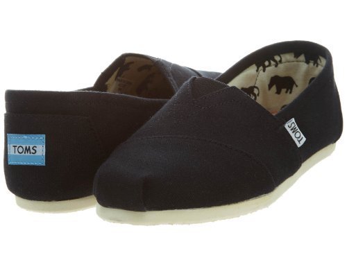 Toms Classics Black Canvas 001001A07-BLK Mens 10.5