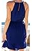 ECOWISH Women Halter Neck Chiffon Dress Boho Summer Sleeveless Mini Dress