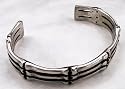Gothic Bones Silver Tone Pewter Bracelet