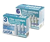 LAICA 9 PACK UNIVERSAL CLASSIC CARTRIDGE - FITS MOST JUGS THAT USE THE CLASSIC CARTRIDGE INCLUDING (BRITA - a PERFECT FIT), KENWOOD, BOOTS + MANY OTHERS (NOT BRITA MAXTRA) - VERY GOOD QUALITY CARTRIDGE WITH CERTIFICATION - MADE IN ITALY