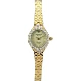 Diamond Watch Bezels, Jules Jurgensen Ladies Goldtone Dress Watch with Diamond Accented Bezel