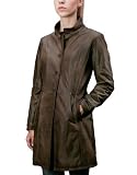 Forzieri Women's Brown Italian Leather Coat